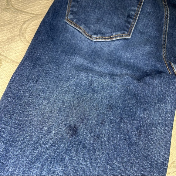 Risen Dark Wash Denim Flare Wide Leg Western Blue Jeans Sz 29 - Picture 7 of 11